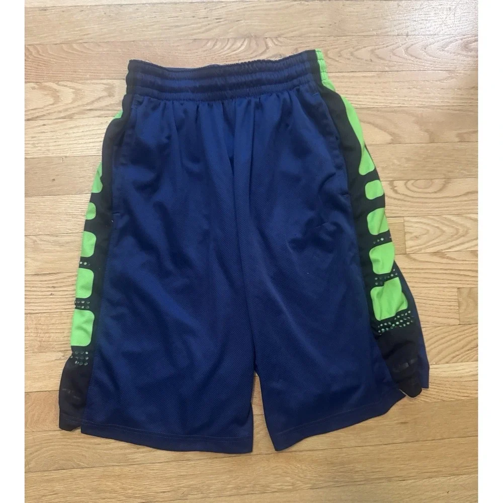 Nike Dri-FIT Men's Gym & Training Mesh Shorts Colorblock Blue/Green/Black M